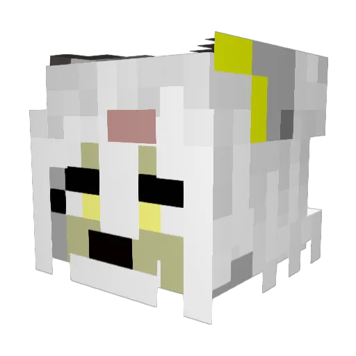 Amongonme Minecraft avatar head, 3D render