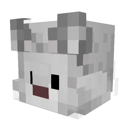 Amonitaa Minecraft avatar head, 3D render