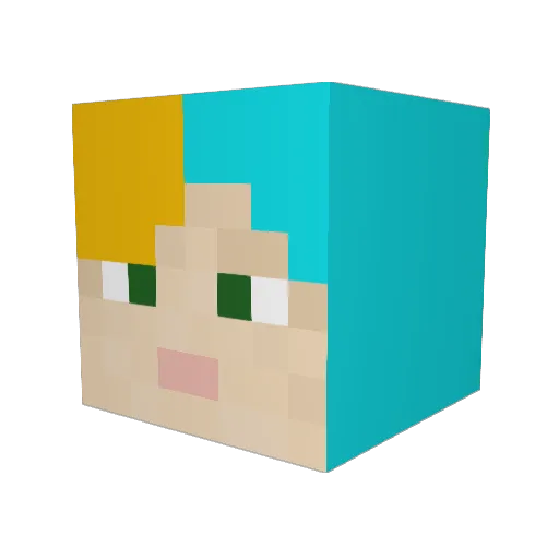 Amonkey0000 Minecraft avatar head, 3D render