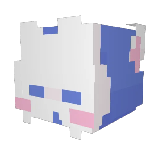 Amonyahk Minecraft avatar head, 3D render