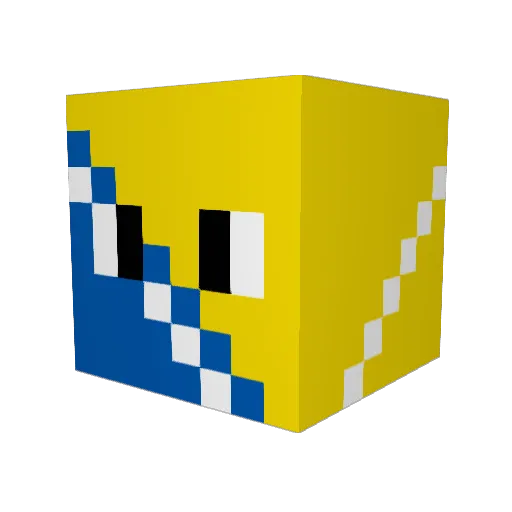 Amooo77 Minecraft avatar head, 3D render