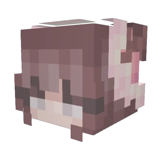 AmorBomy Minecraft avatar head, 3D render