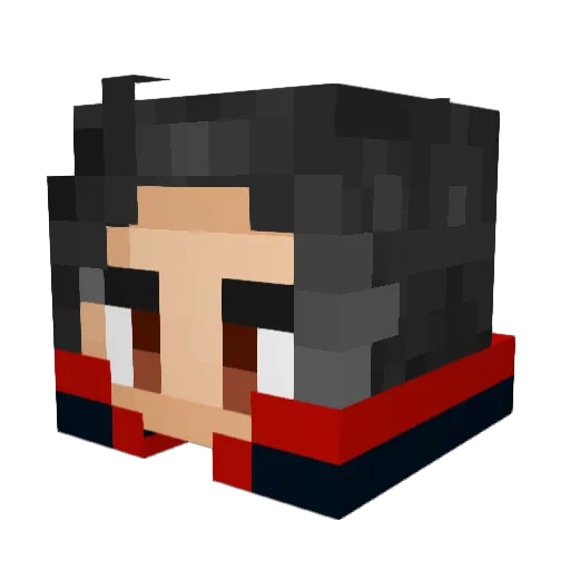 AmorChen Minecraft avatar head, 3D render