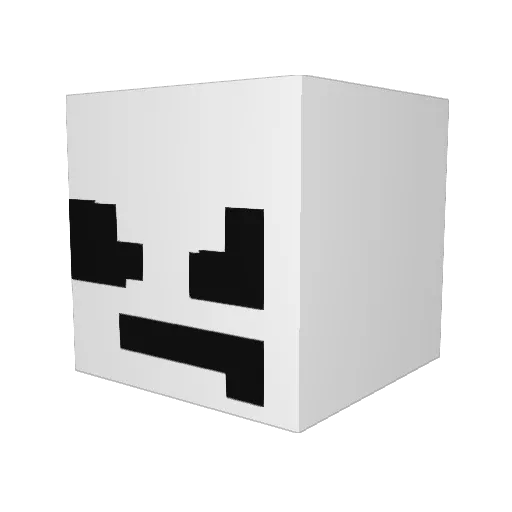 AmorLif2 Minecraft avatar head, 3D render