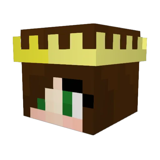 Amora_ Minecraft avatar head, 3D render