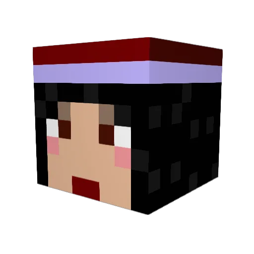 Amorcito Minecraft avatar head, 3D render