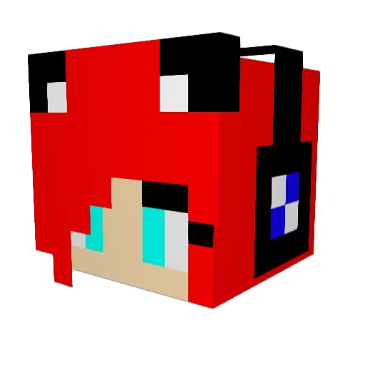 AmoreWind Minecraft avatar head, 3D render