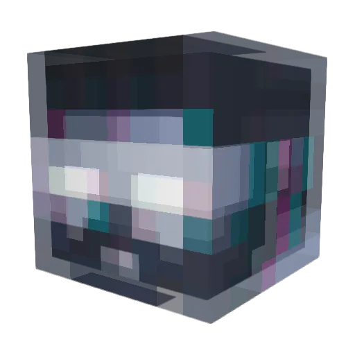Amorichik Minecraft avatar head, 3D render