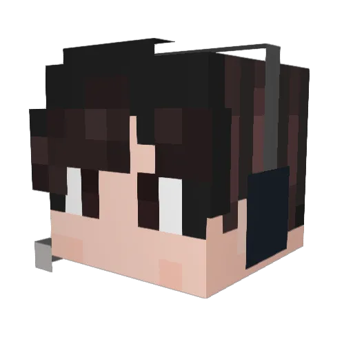 Amorimsz Minecraft avatar head, 3D render