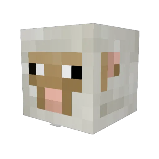Amoroy Minecraft avatar head, 3D render