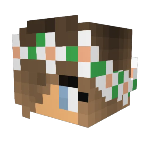 Amorris16 Minecraft avatar head, 3D render