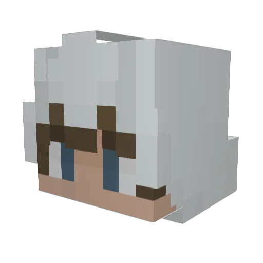 Amoru08 Minecraft avatar head, 3D render