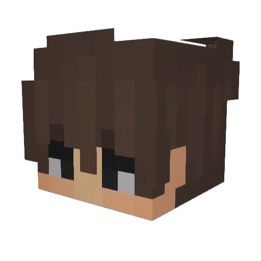 Amoryku Minecraft avatar head, 3D render