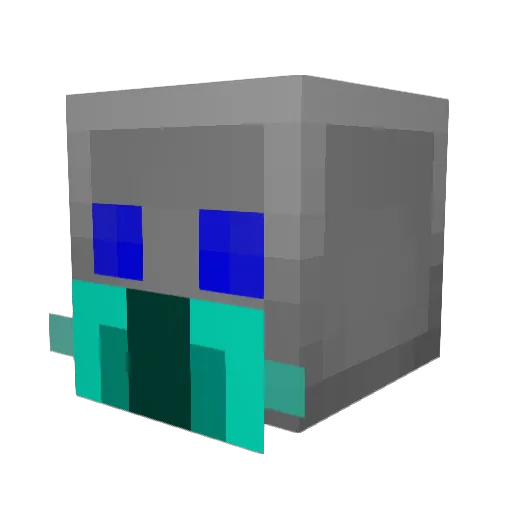 AmosBirb Minecraft avatar head, 3D render