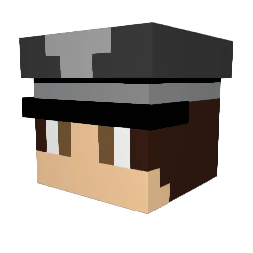 Amos_GHG Minecraft avatar head, 3D render