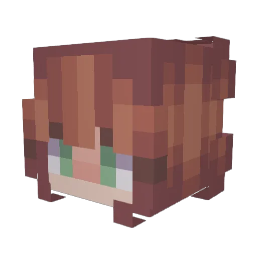 Amosly Minecraft avatar head, 3D render