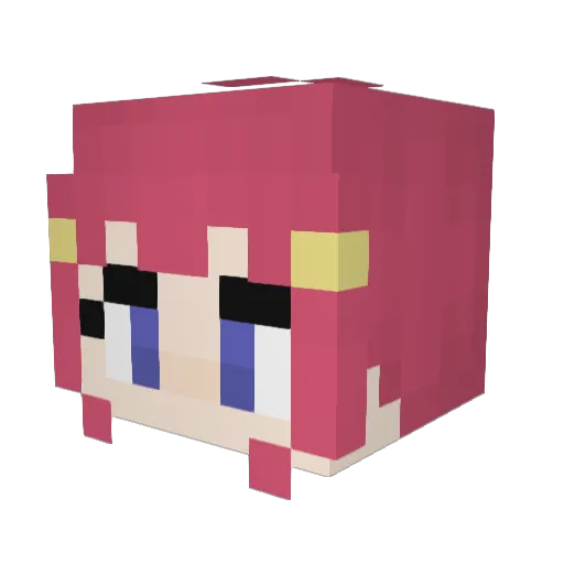 Amouli0707 Minecraft avatar head, 3D render