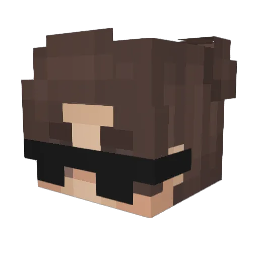 Amoure Minecraft avatar head, 3D render