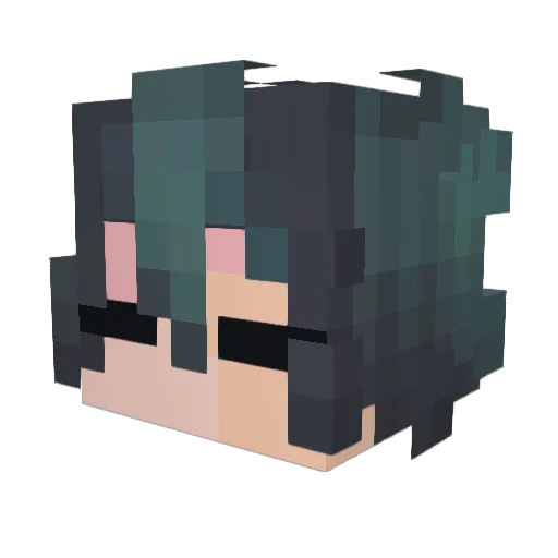 Amoxl Minecraft avatar head, 3D render