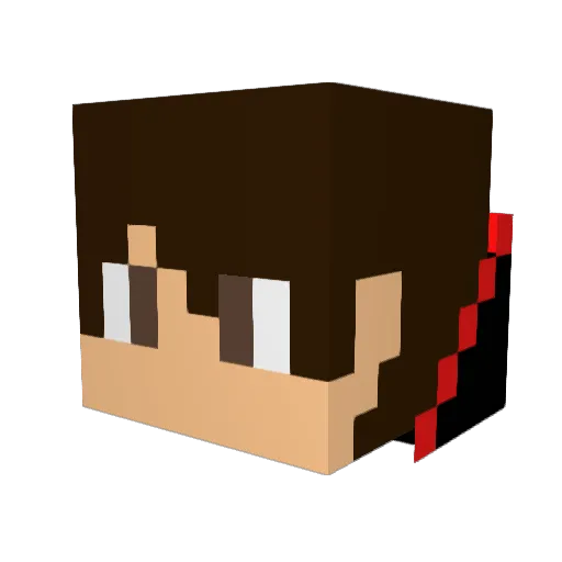 Amozhan Minecraft avatar head, 3D render
