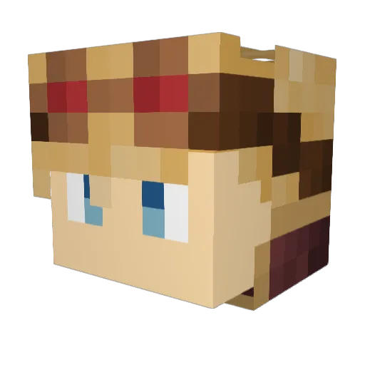 Amozi218 Minecraft avatar head, 3D render