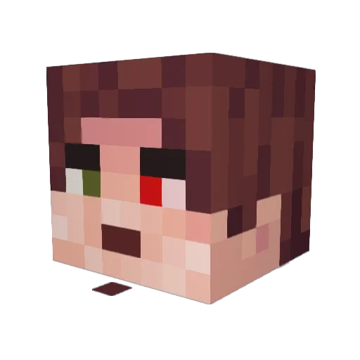 Amp_The_Epic Minecraft avatar head, 3D render