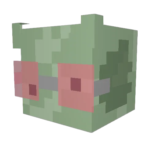 Ampathy_ Minecraft avatar head, 3D render