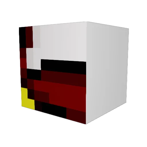 AmperSam Minecraft avatar head, 3D render