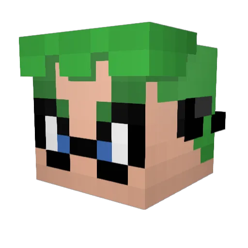 Ampharos516 Minecraft avatar head, 3D render