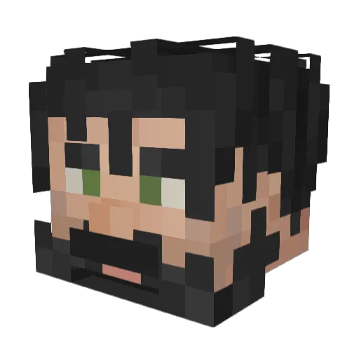 Amphigouri_ Minecraft avatar head, 3D render