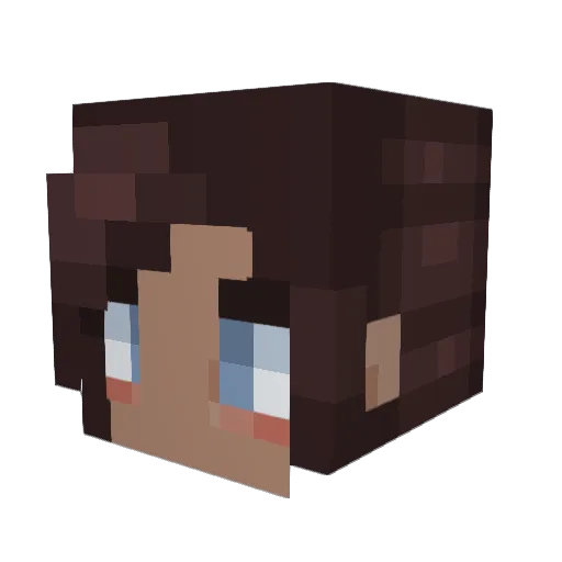 Amphitritea Minecraft avatar head, 3D render