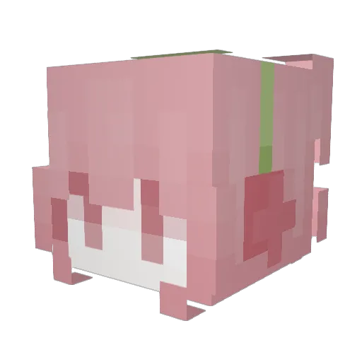 Ampi_Rocket Minecraft avatar head, 3D render