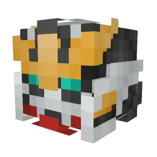 Amptin Minecraft avatar head, 3D render