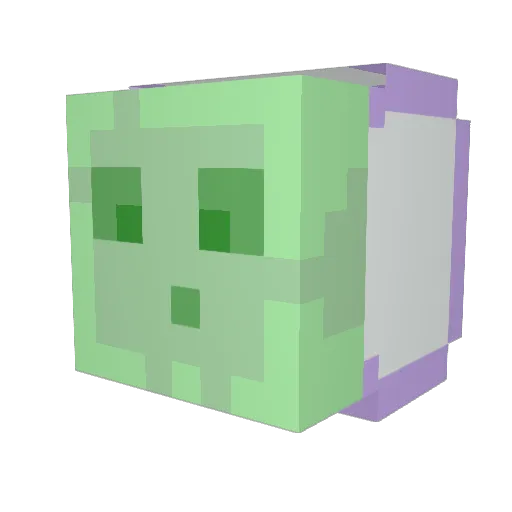 Amquzie Minecraft avatar head, 3D render