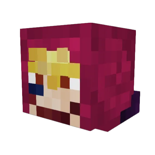 Amr0x Minecraft avatar head, 3D render