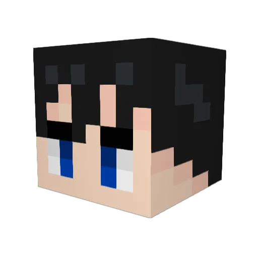 Amrai Minecraft avatar head, 3D render
