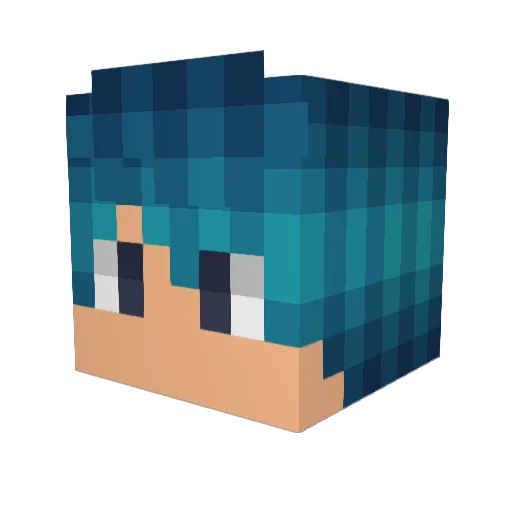 Amrie Minecraft avatar head, 3D render