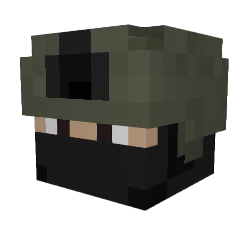 Amrovv Minecraft avatar head, 3D render