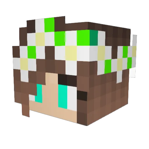 Amryanna Minecraft avatar head, 3D render