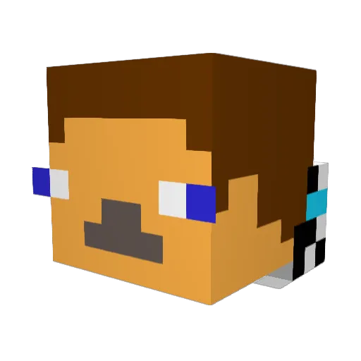 Ams2 Minecraft avatar head, 3D render