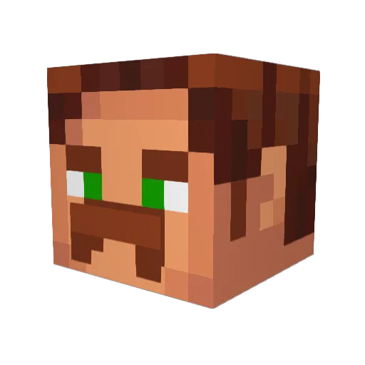 Amsoolo Minecraft avatar head, 3D render