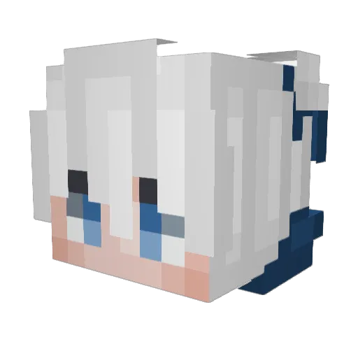 AmsyarYop Minecraft avatar head, 3D render