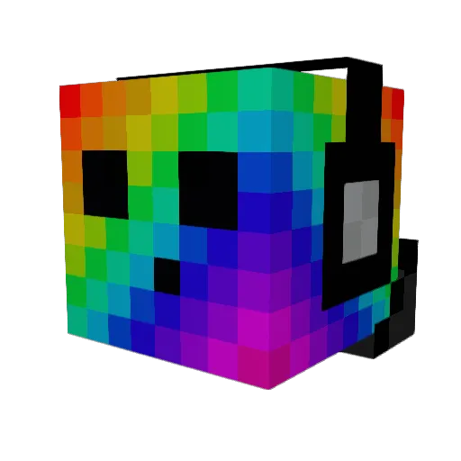 Amtrack08 Minecraft avatar head, 3D render