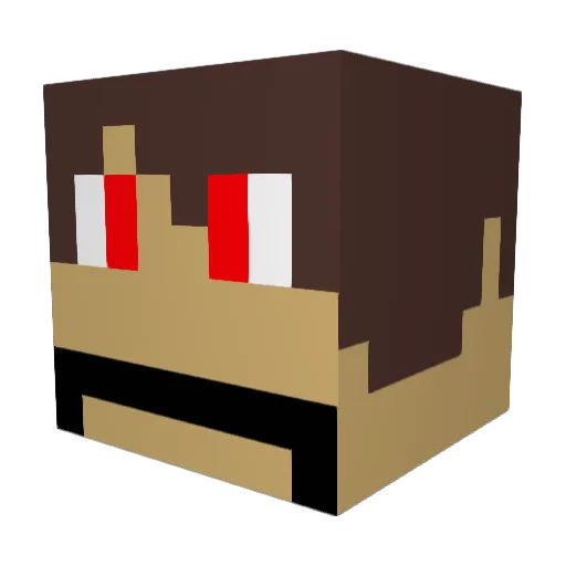 AmtrakGuy439 Minecraft avatar head, 3D render