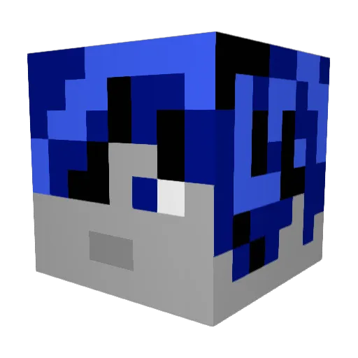 AmuEnderman Minecraft avatar head, 3D render