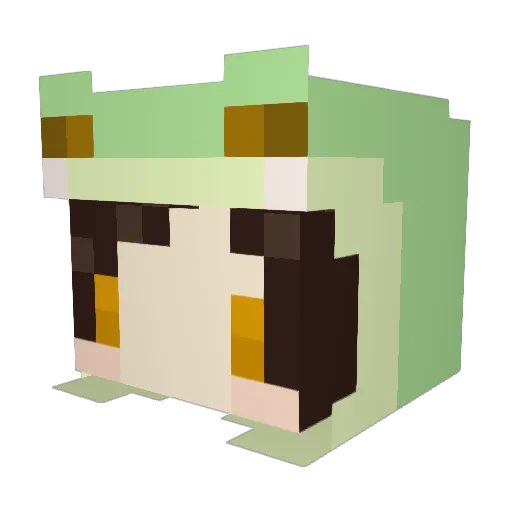 AmuG15 Minecraft avatar head, 3D render