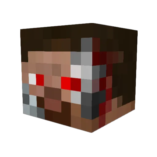 Amulea17 Minecraft avatar head, 3D render