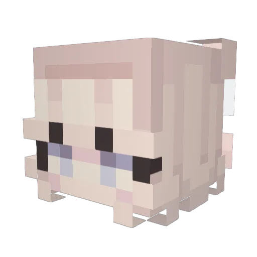 AmuletHearts Minecraft avatar head, 3D render