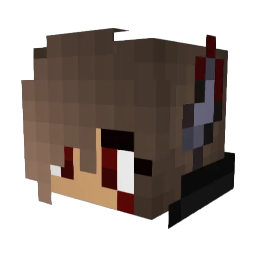 Amuletwolf1 Minecraft avatar head, 3D render