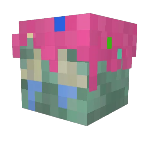 Amumu___ Minecraft avatar head, 3D render